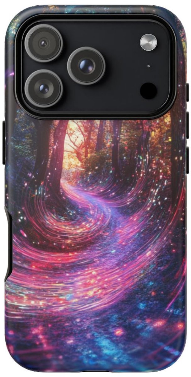 Magisch Bospad met Energiegolven – Telefoonhoesje Geschikt voor iPhone 17 Pro