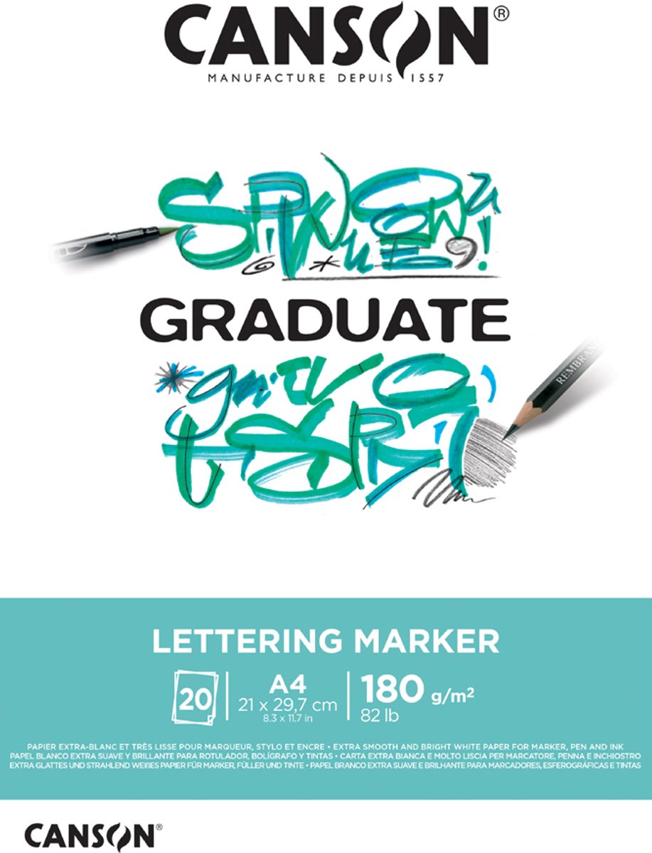 Canson tekenblok Graduate Lettering Marker A3