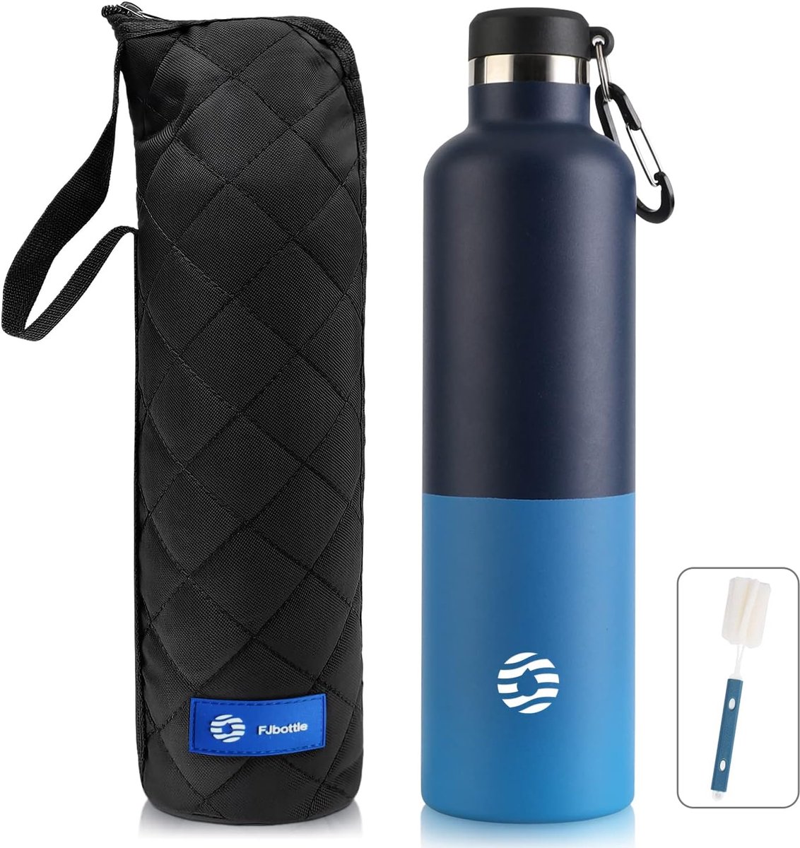 Roestvrij Stalen Waterfles 750ml/1L met Rugzak - Lekvrije Thermische Drinkfles voor Sport, School en Kamperen