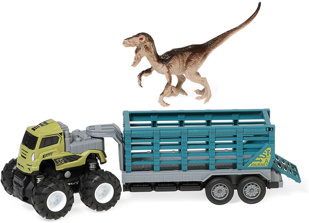 Vrachtwagen Dinosaurus 30 x 15 cm