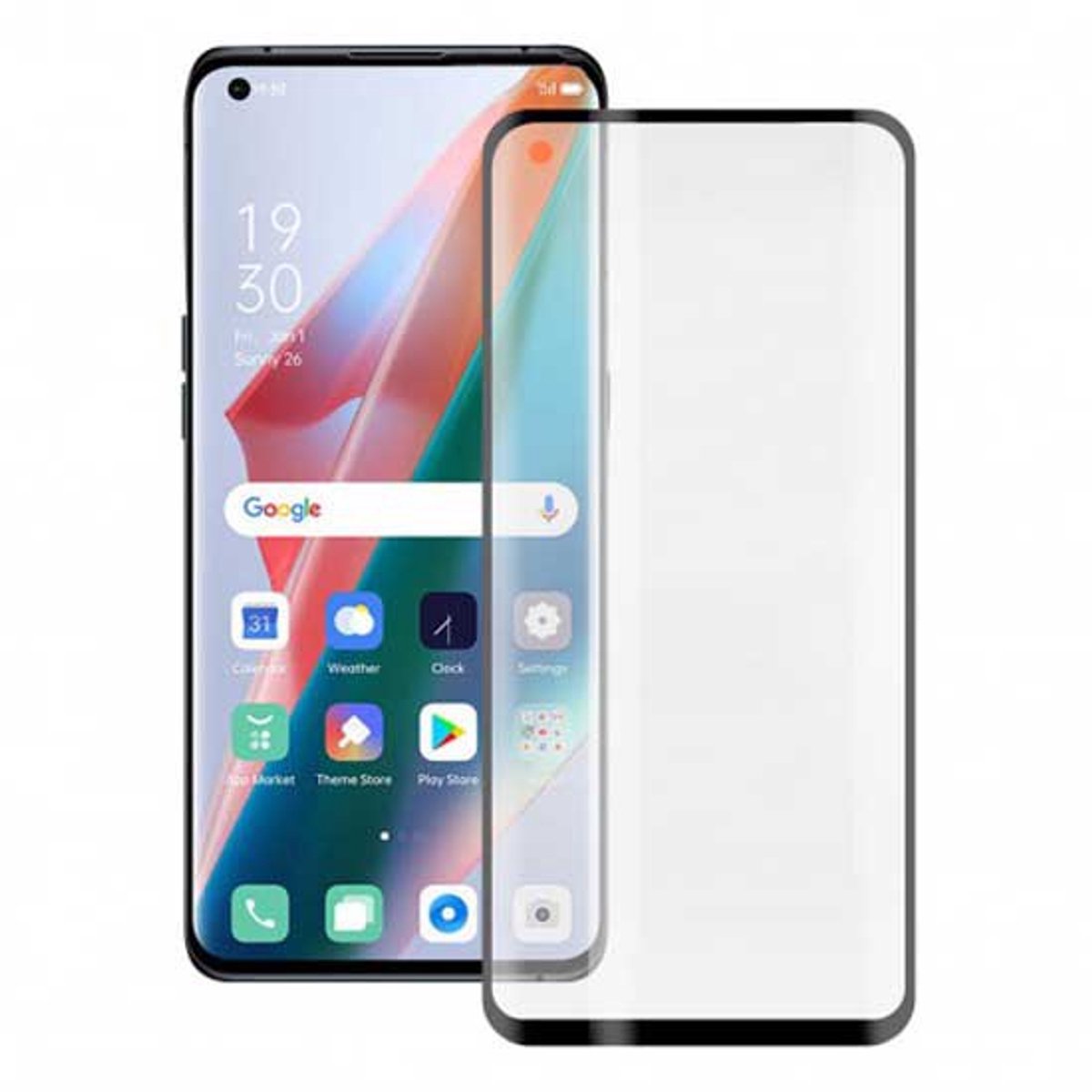 Ksix Oppo Find X3 Pro Extreme 3d 9h Gehard Glazen Schermbeschermer Transparant