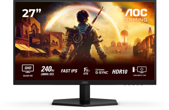 AOC Q27G42ZE - Wide Quad Gaming Monitor - 27 inch - 240Hz