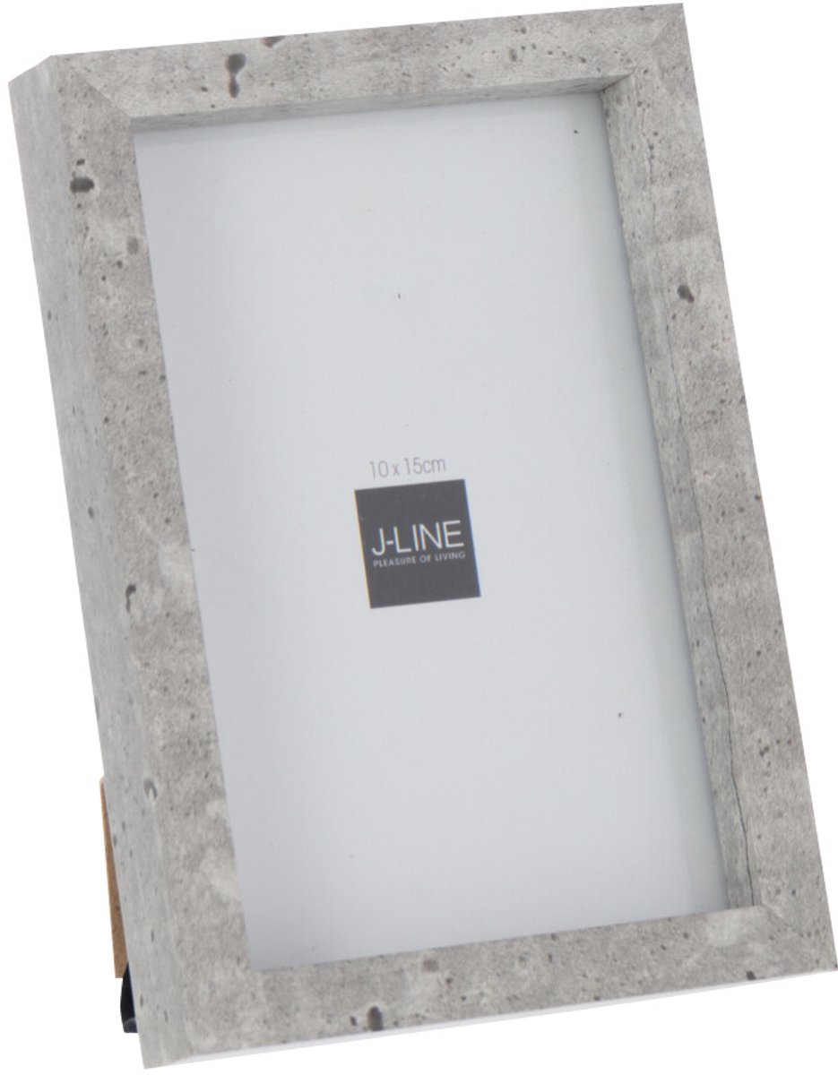 J-Line fotolijst Rechthoek - hout - lichtgrijs - 10 x 15 cm