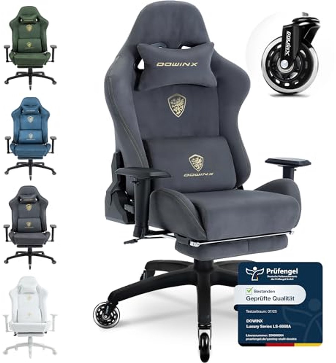 Ergonomische Gamingstoel met Massagefunctie en Verstelbare Voetensteun