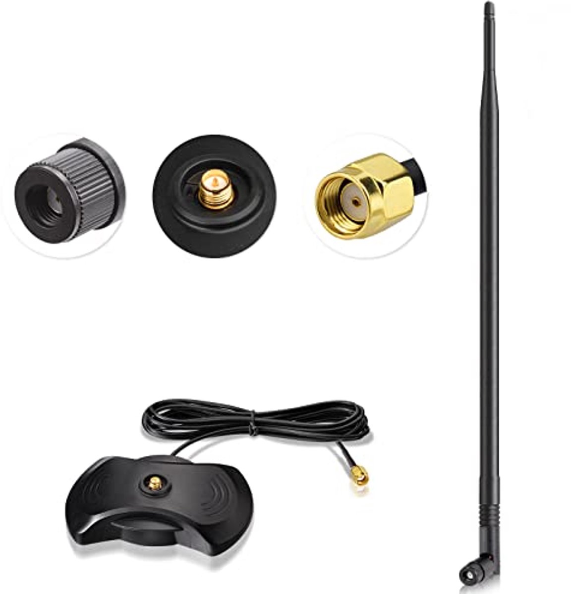 Wifi-Antenne 12dBi Met Magnetische Basis Voor Routers En PCI WiFi Scheda