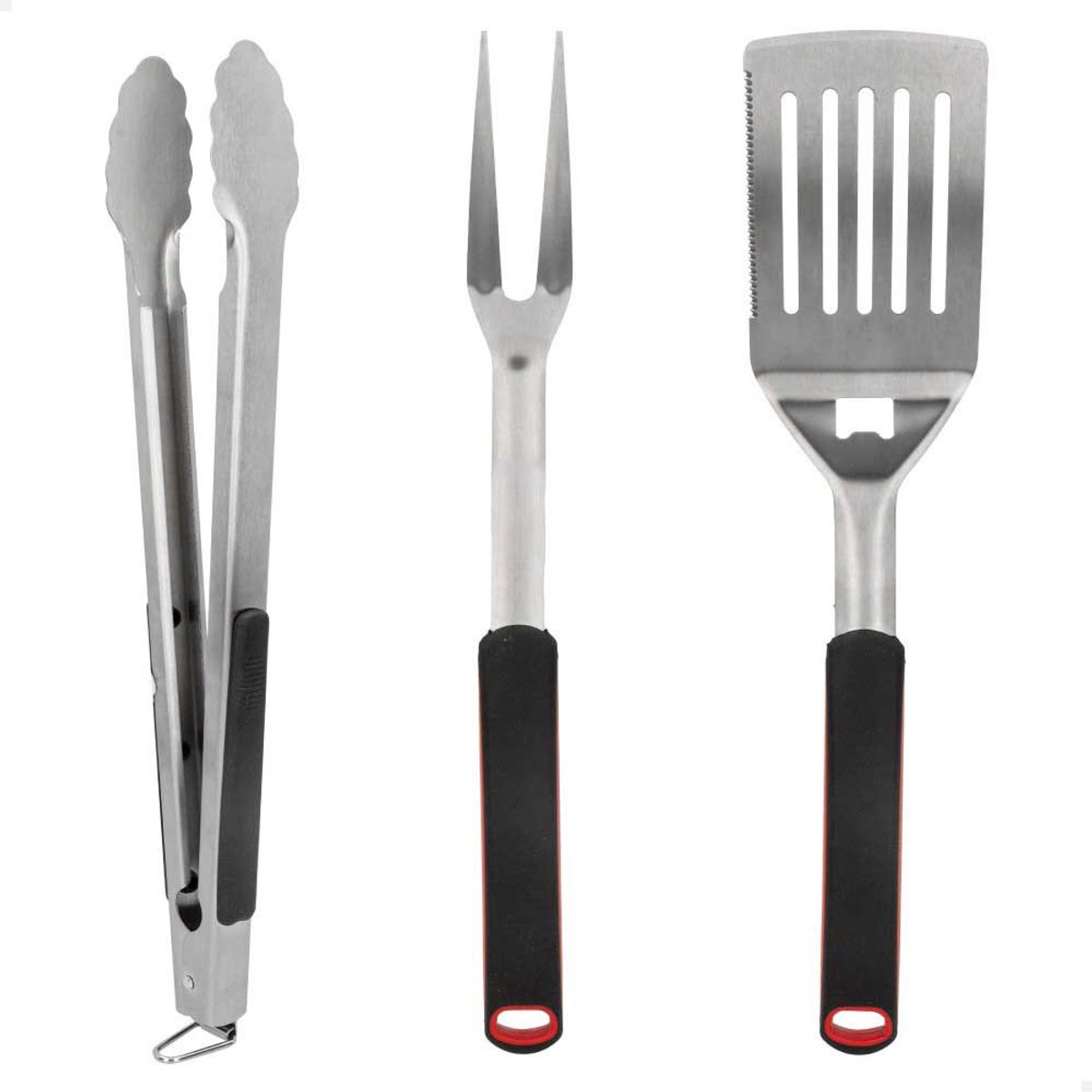 Aktive Set Van 3 Barbecuegereedschappen Zilver