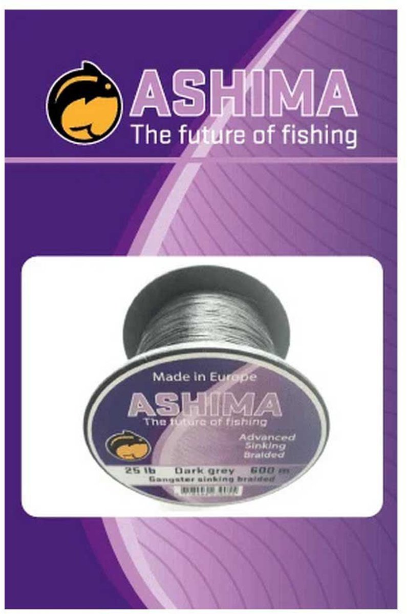 Ashima Gangster Sinking Braided Line - 600m Dark Grey