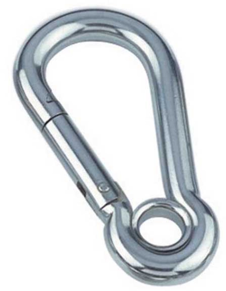 Euromarine A4 Brandweer Oogkarabijnhaak Zilver 12 mm