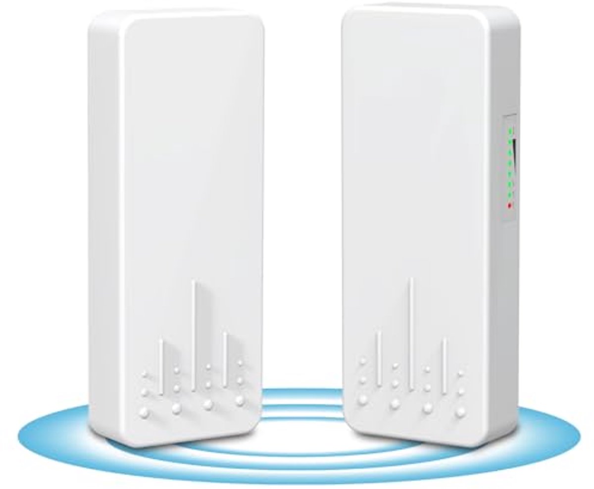 Draadloze ethernet bridge router voor buiten met 2 RJ45 poorten en 3 km bereik