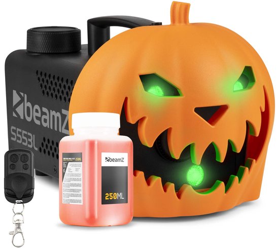 Rookmachine Halloween - Opklikbare Pompoen - Party rookmachine met LED’s en rookvloeistof