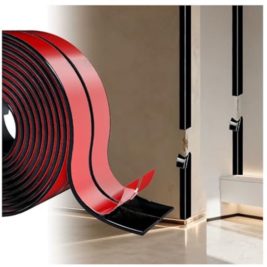 ddckj Flexibele sierlijsten, zelfklevend, wit (24 m x 0,64 cm), en opplakken, pvc-wandlijsten, randbescherming, lijsten voor spiegelkozijnen, raamkozijnen, muren, vloeren, kasten en