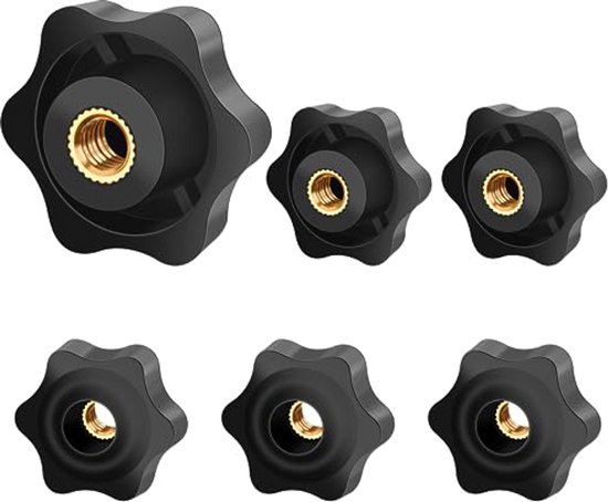JIHXYER 4 stuks schroeven met gekartelde kop in stervorm, M8 × 40 mm