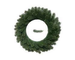 Dennennaald Rieten Krans, 44 Cm Grote Kunstmatige Rieten Kerstkrans, Geschikt Voor Gebruik Binnen En Buiten, Ideaal Om Op Te Hangen in Vakantiehuizen, Tuinen, Trappenhuizen, Aan Muren En Op Veranda's, Groen