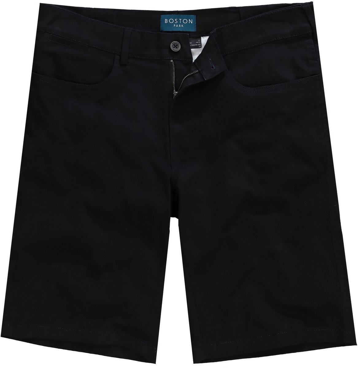 Boston Park - Heren - Bermuda van twill traveller-band regular fit - Zwart - Maat 56