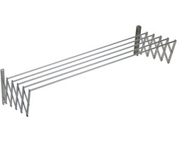 Sauvic 100 Cm Uitschuifbare Aluminium Waslijn Zilver