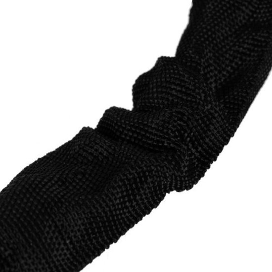 Trizand Fietsslot - L90 cm - zwart - RVS - ketting - fietsketting - beugelslot - inclusief 2 sleutels — afbeelding 2