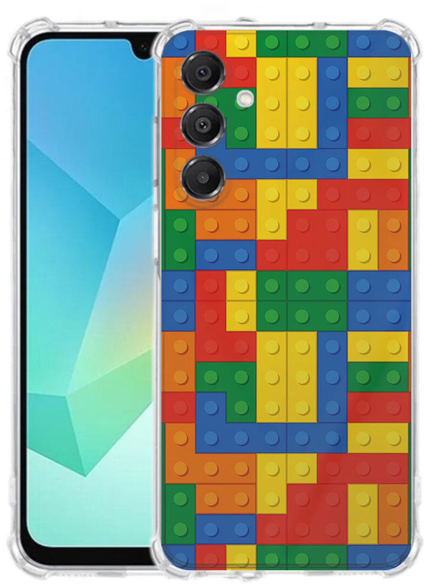 TPU Telefoonhoesje Samsung Galaxy A17 - Blokken schokabsorberende backcover