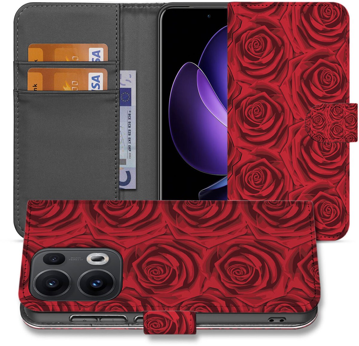 OPPO Reno 13 Pro Hoesje Red Roses