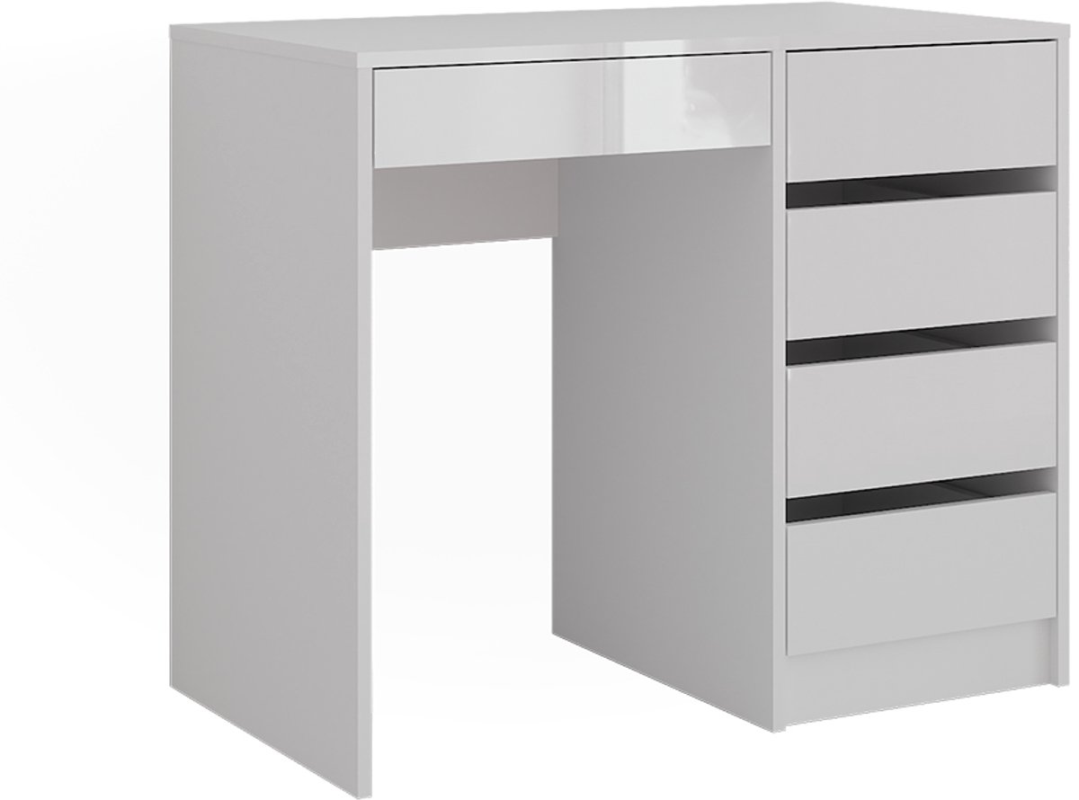 Vicco Sherry Kaptafel – 89.8 cm Wit/wit hoogglans