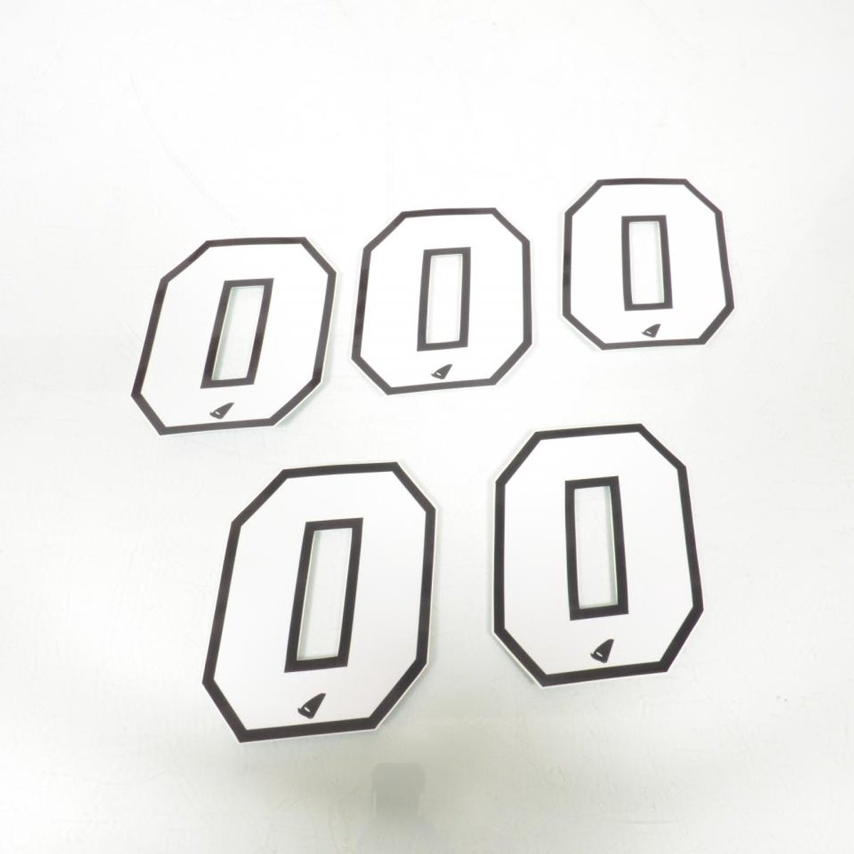 Autocollant stickers UFO pour moto Numéro 0 blanc 130x102 Neuf