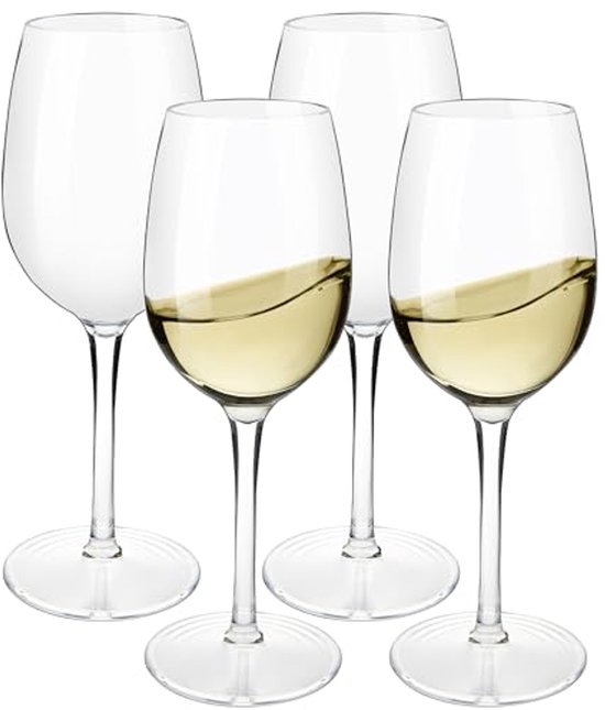 HAHASHOW Onbreekbare rode wijnglazen, 100% Tritan-kunststof, 550 ml voetglazen, witte wijnglazen voor restaurants en feesten, 2 stuks