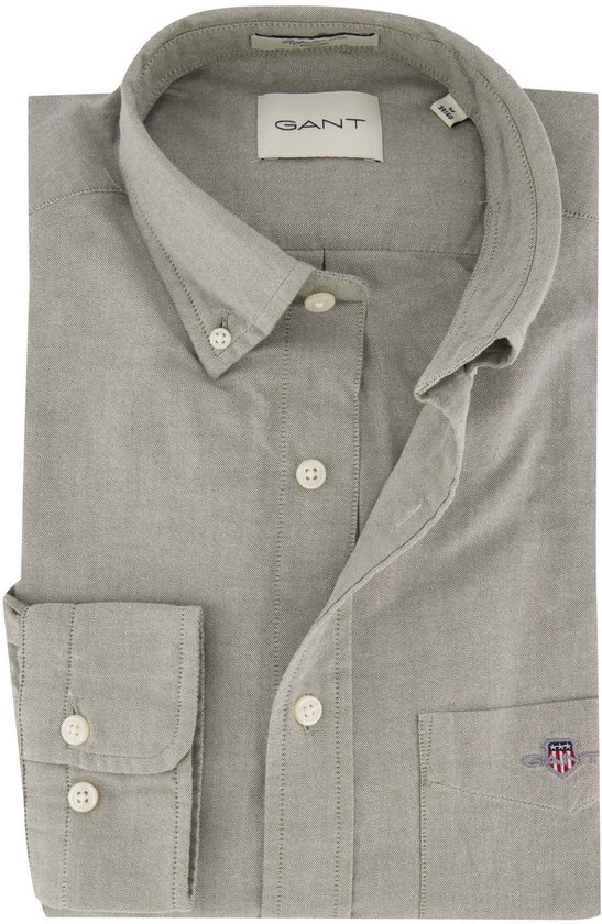 Chemise décontractée Gant coupe classique, vert uni