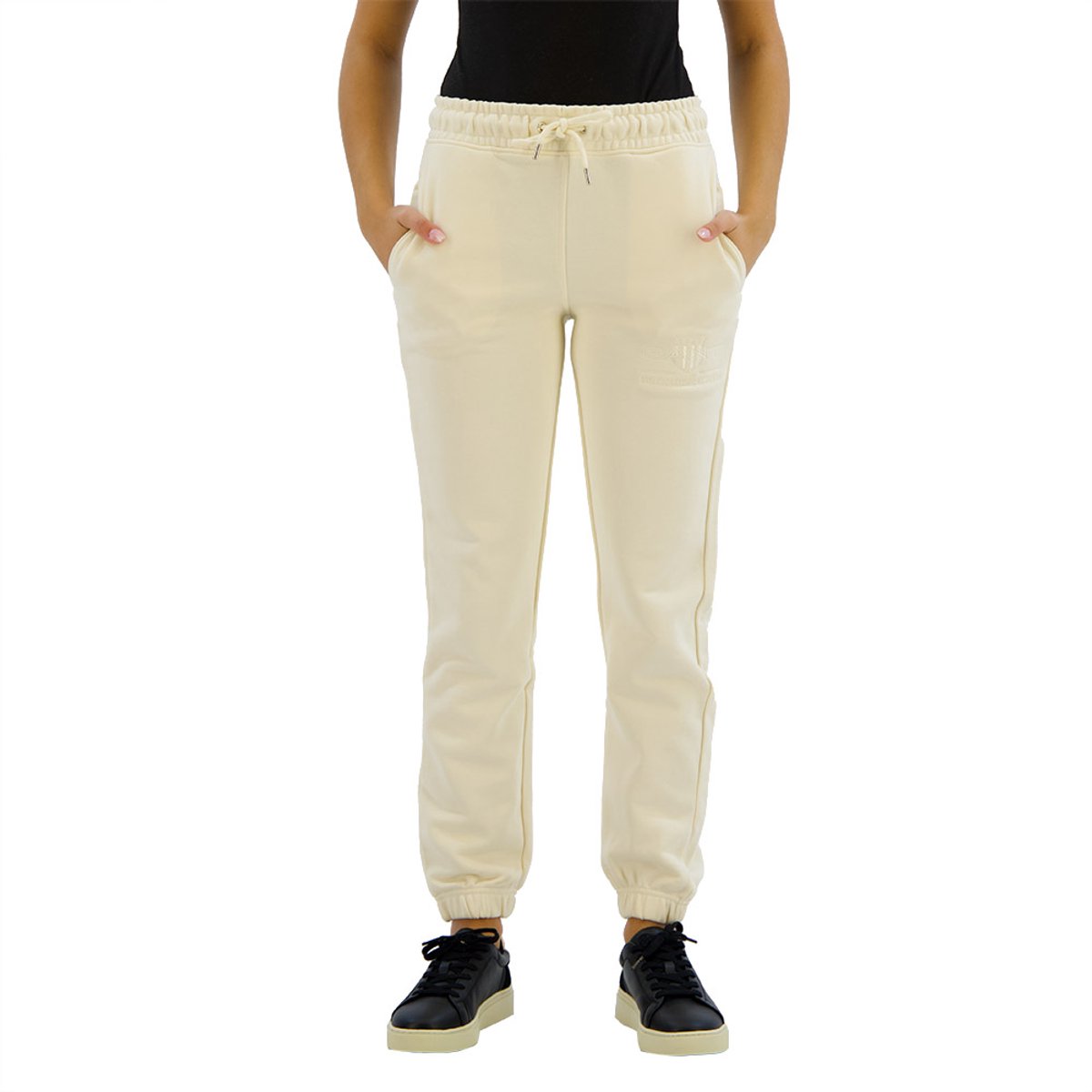 Gant Reg Tonal Shield Trainingsbroek Beige S Vrouw