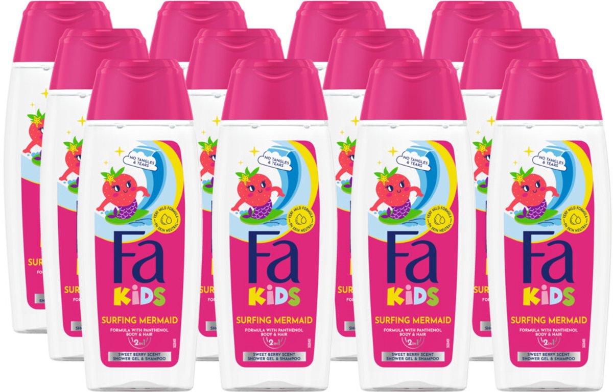 Fa Kids Surfing Mermaid Douchegel 12x250ml - Voordeelverpakking