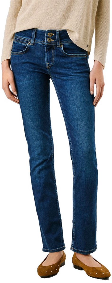 Pepe Jeans Venus Slim Fit Lage Taille Jeans Blauw 25 / 30 Vrouw