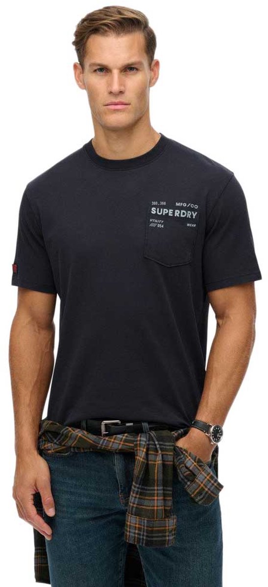 Superdry Utility T-shirt met losse pasvorm Heren T-shirts Zwart