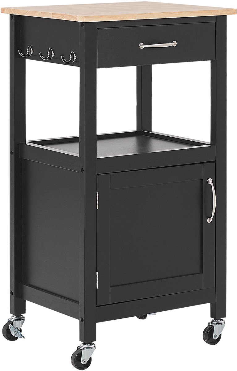 BELIANI SIENA - Keukentrolley - Zwart - MDF