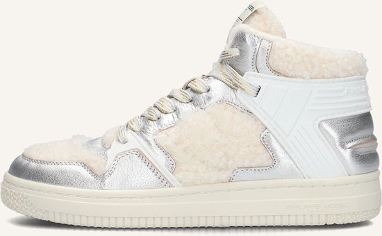 Philippe Model La Grande Mid Woman Sneakers - Leer - Dames - Wit - Maat 37