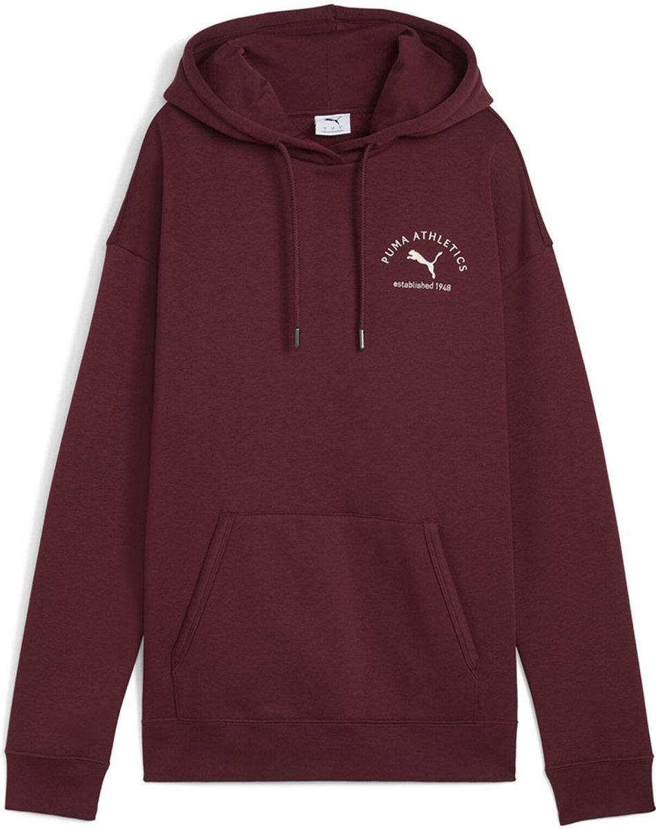Puma Class Relaxed Fit Hoodie L Vrouw Ruby Shimmer