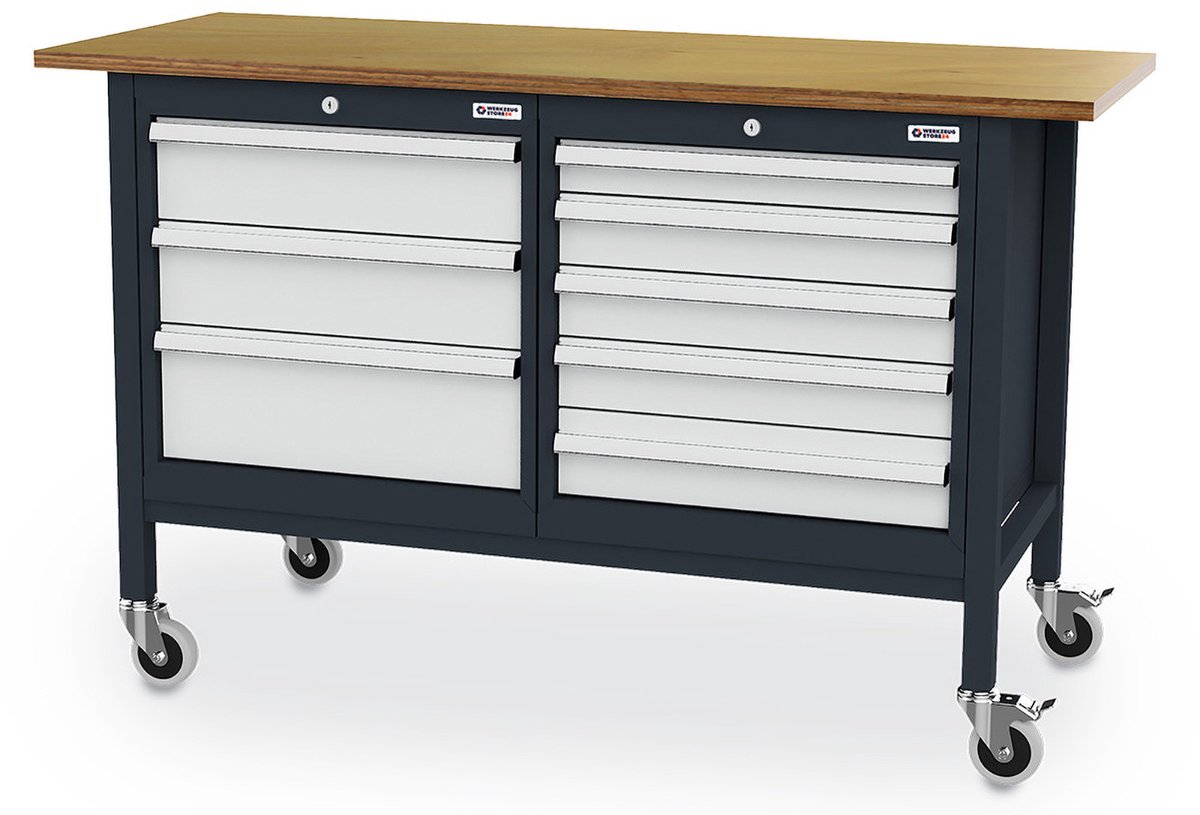 WS24 Mobiele box-type werkbank B x D x H 1.500 x 600 x 960 mm - W...