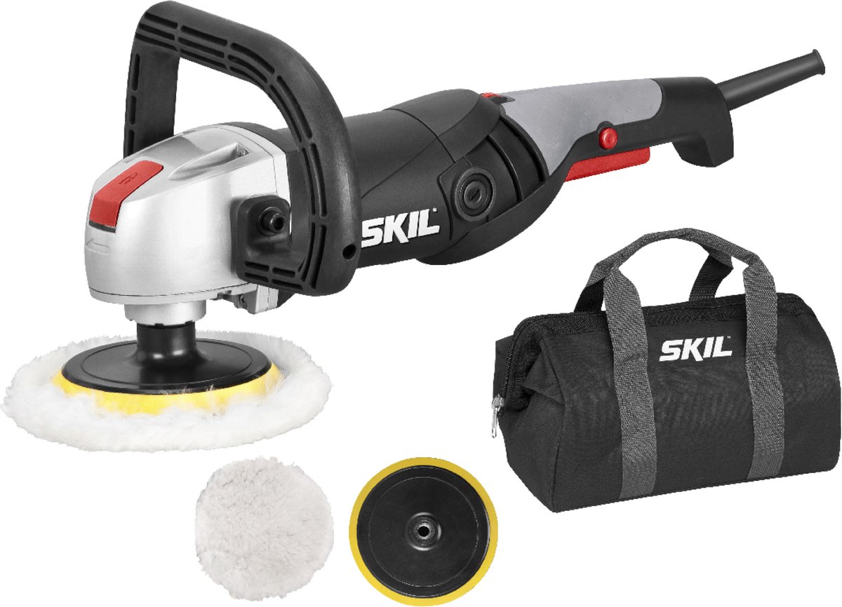 SKIL Polijstmachine 1300W - Poetsmachine Auto - Poliermachine - Polijstmachine Auto - Soft Start - Inclusief Steunschijven, Wolschijven & Tas - Skil 9955 MA – foto 2