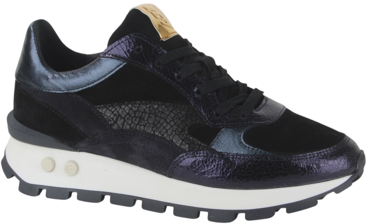 Floris Van Bommel Sfw-10098 Blokki Sneakers - Suède - Dames - Blauw - Maat 40