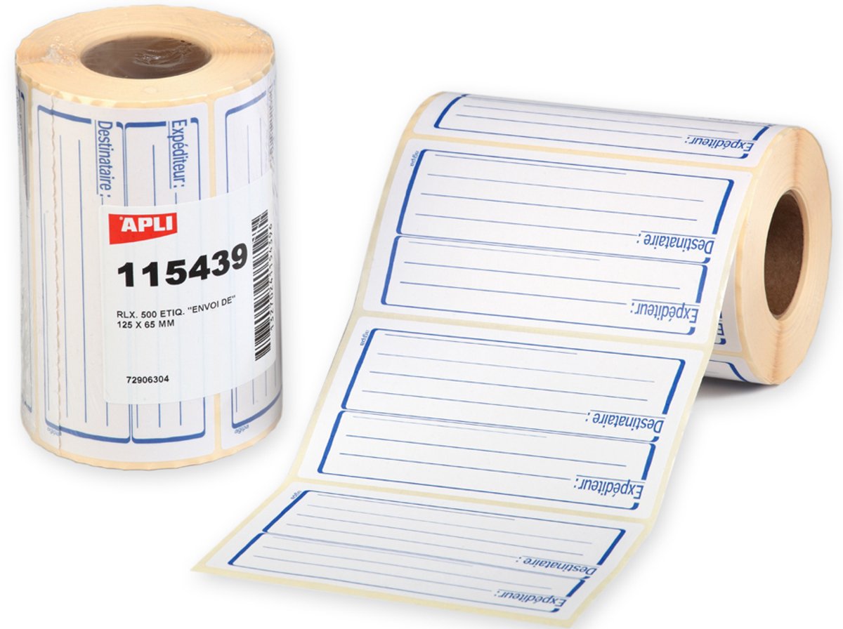 agipa Afzender/ontvanger etiketten, 65 x 125 mm