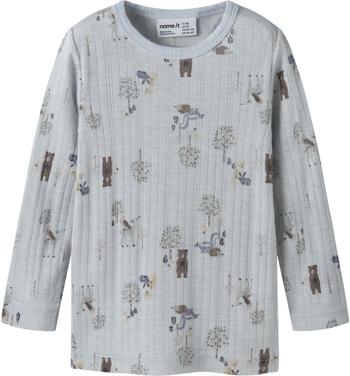 NAME IT - NMMWANG WOOL NEEDLE LS TOP NOOS - Jongens - Lange mouwen shirts