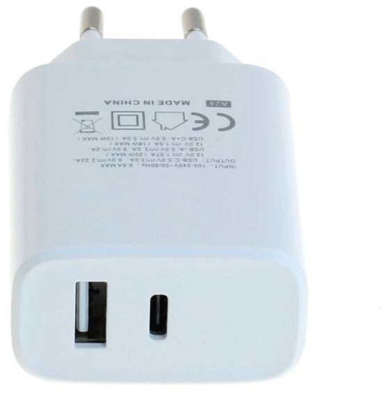 OneOne 20W snellader met 2 poorten + 2,0m sterke USB C kabel. PD lader. Oplader adapter past op Huawei Mate X5, Mate X6, Mate XT Ultimate, Mate 60, Mate 60 Pro, Mate 60 Pro +, Mate 70, Mate 70 Pro, Mate 70 Pro +