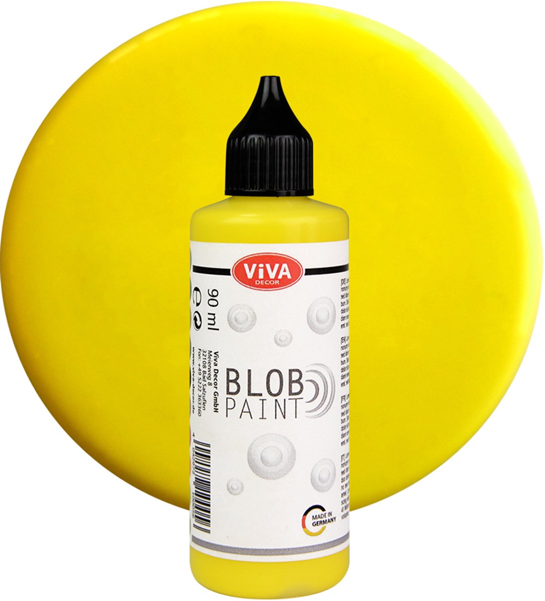 Viva Decor Blob Paint - 90ml - Schilderen- Verf - 3d effect - Nieuw, Kleurrijk - Ontspannend - Creative Hobby - DIY - Knutselen - Vrije tijd - Handwerken - Grijs