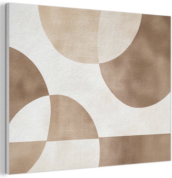 Akoestisch wandpaneel 80x60 cm - Vilt schilderij Snijdende cirkels - Overlappende vlakken - Akoestische panelen - Geluidsdempende wanddecoratie - Geluidsisolatie woonkamer - Muurdecoratie geluidspanelen