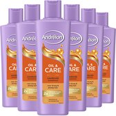 Andrélon Shampoo - Oil & Care - verrijkt met arganolie en sheaboter - 6 x 250 ml