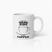 Tasse à café humoristique 330 ml – «Kom du côté obscur, nous prenons un Café» – Tasse cadeau humoristique inspirée de Star Wars