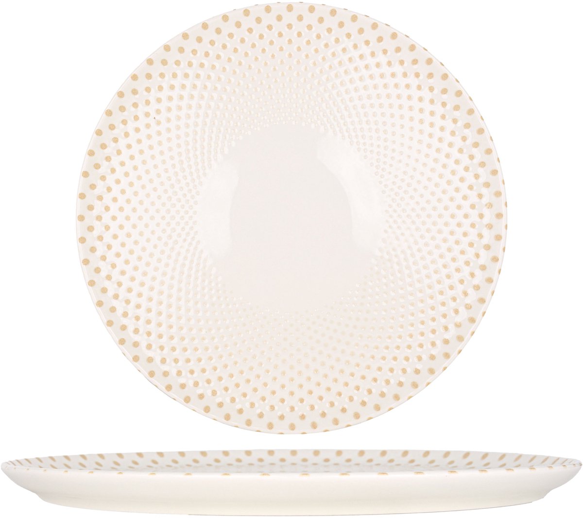 Rinart Pizzabord - Punto - Porselein - 32 cm - set van 2