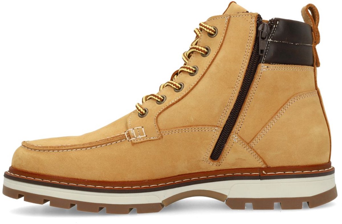 No Stress - Heren - Gele nubuck veterboots - Maat 43
