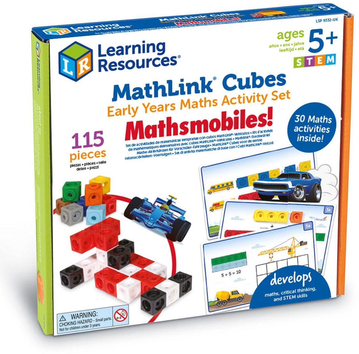 Learning Resources - MathLink® Cubes Early Maths Activity Set - Mathmobiles / Rekenauto's - 5+