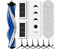 Accessoireset gescht voor Ecovacs Deebot X5 Omni/X5 Pro robotstofzuiger met 1 rolborstel, 2 HEPA-filters, 6 dweilen, 4 stofzakken, 6 zijborstels, 1 reinigingsborstel, reserveonderdelen voor veegmachines