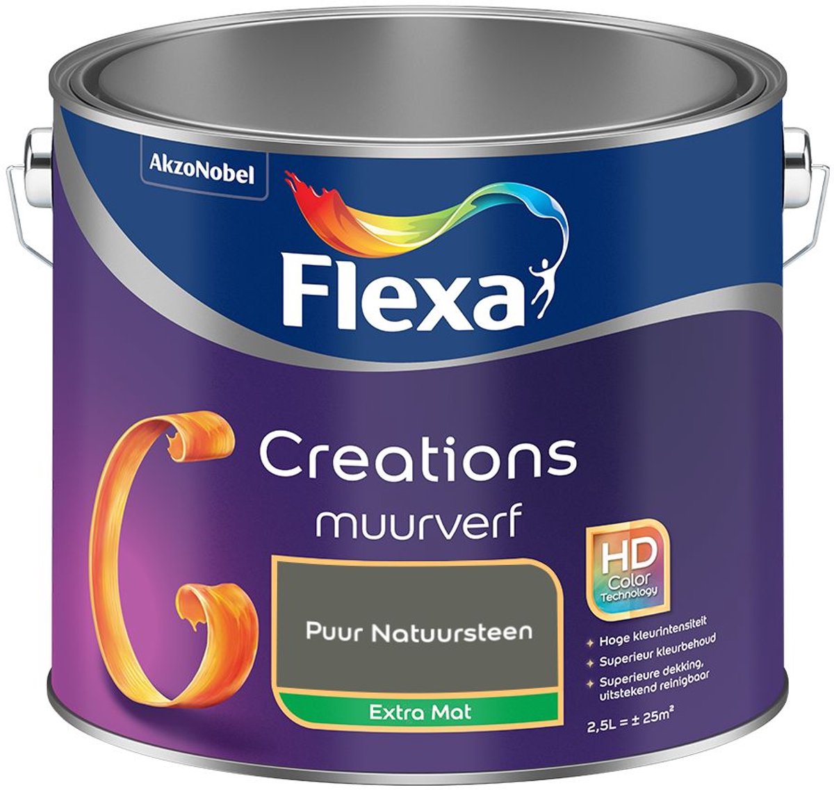 Flexa Creations Muurverf Extra Mat Puur Natuursteen 2,5 L