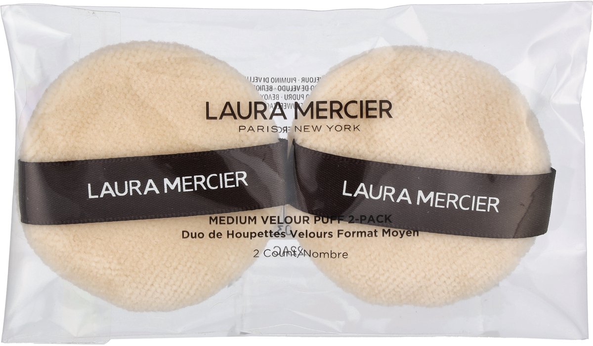 Medium Velour Puff - Houbička Na Sypký Pudr 2 Ks