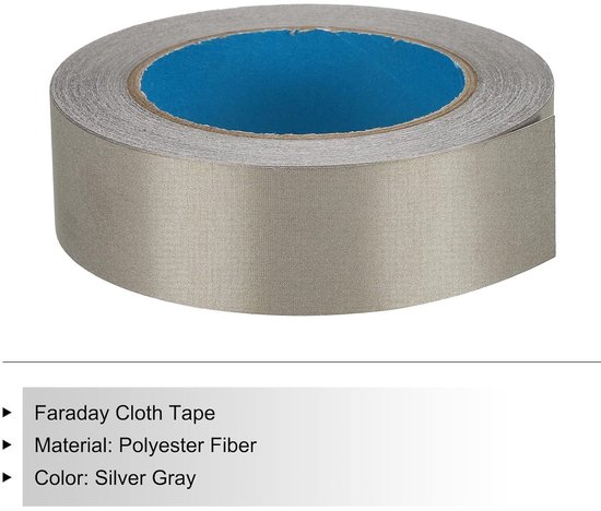 sourcing map Faraday Cloth Tape 0.31W x 65.62Ft Conductive Tissue sourcing map Faraday Cloth Tape 0.31W x 65.62Ft Conductive Tissue